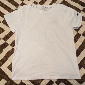Champion White Women's Crew Neck T-Shirt